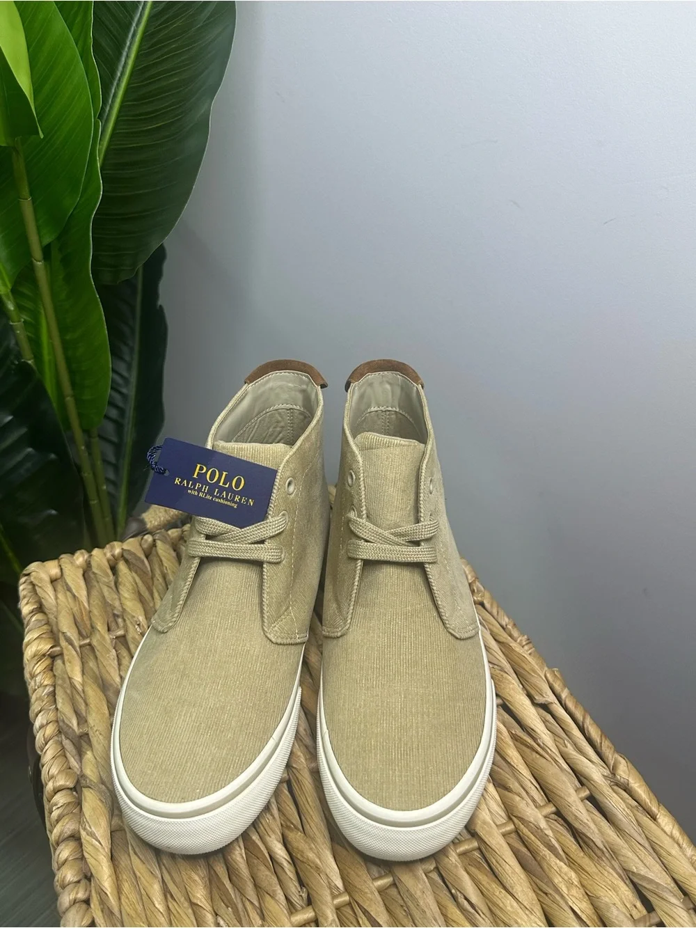 Polo by Ralph Lauren Tan Canvas Chukka Boots